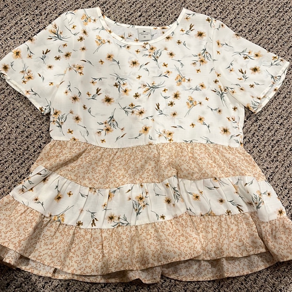Sunflower peplum top